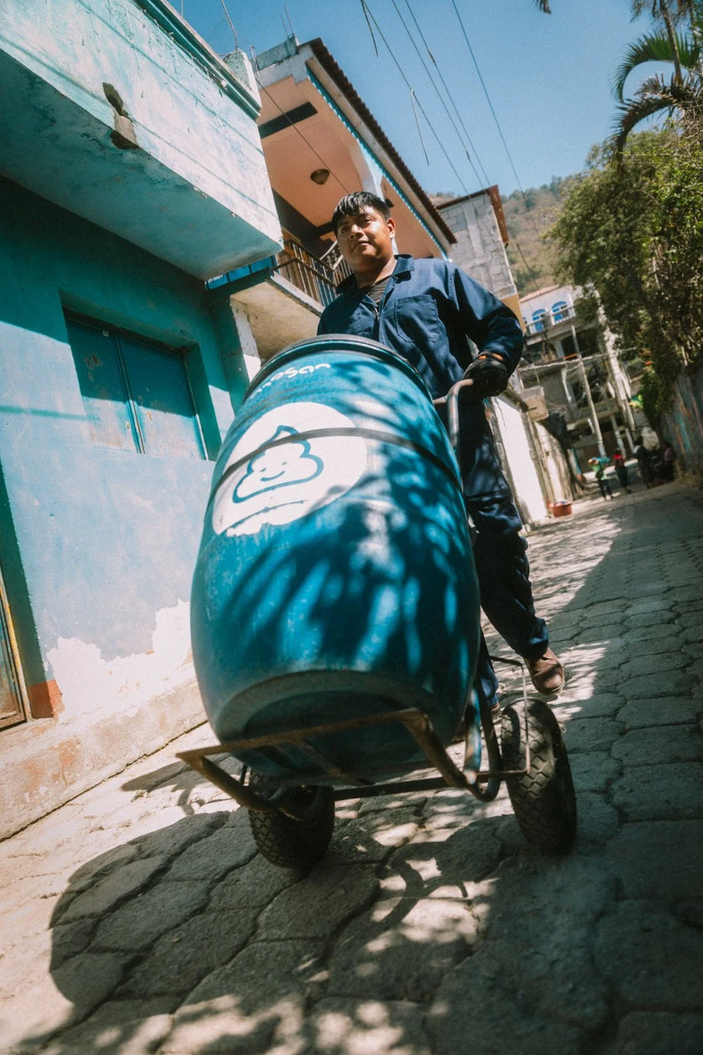Collection of waste streams by bicycle