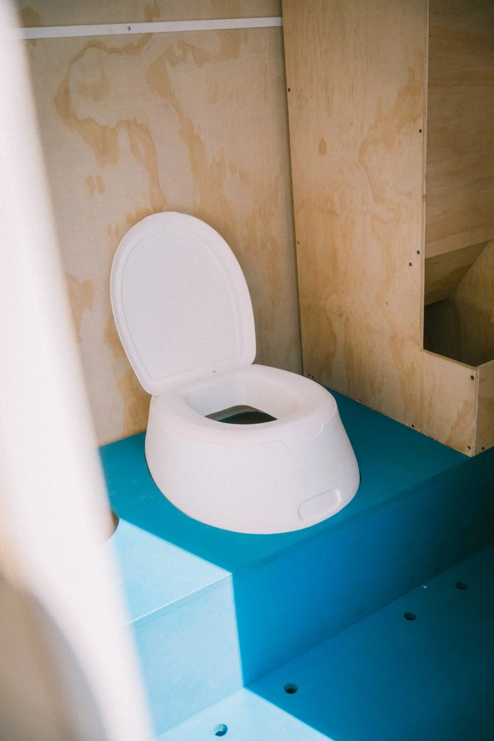 A Mosan dry toilet installed in a home
